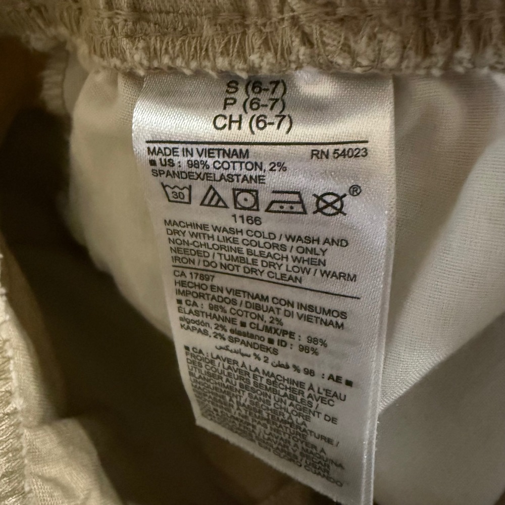 Old Navy Boys Khaki Chino Shorts Built-In Flex Elastic Waist Tan Size S 6-7 NEW - Picture 4 of 5